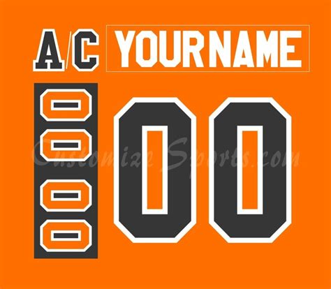 Philadelphia Flyers Customized Number Kit For 2021 Reverse Retro Jersey ...