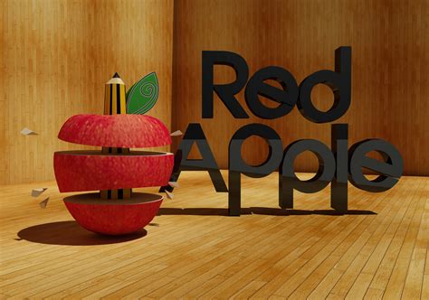 Red Apple Logo on Behance