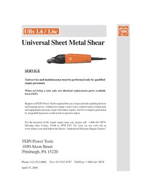 Fillable Online UBS1.6 SHEET METAL SHEAR PARTS BREAKDOWN. UBS1.6 SHEET METAL SHEAR PARTS ...