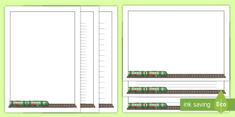 Train Themed Page Borders (teacher made)