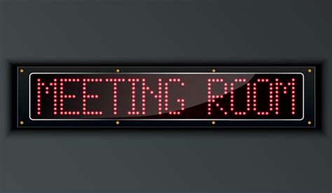 Meeting room LED digital Sign.vector 6303959 Vector Art at Vecteezy