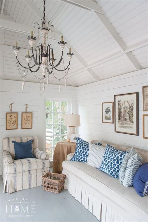 Blue and white cottage living room via True Blue Cottage - Holly Mathis ...