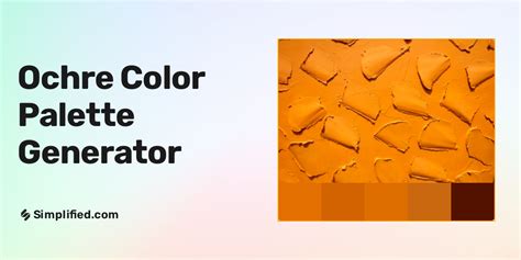 Generate ochre color palette in seconds