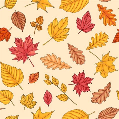 Premium Vector | Autumn leaf seamless pattern