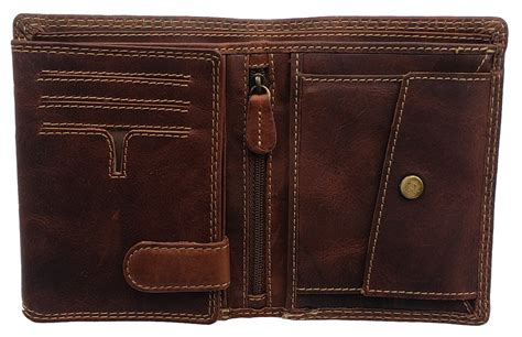 AG Wallets Mens Vintage Brown Genuine Leather Hipster Wallet | Etsy ...