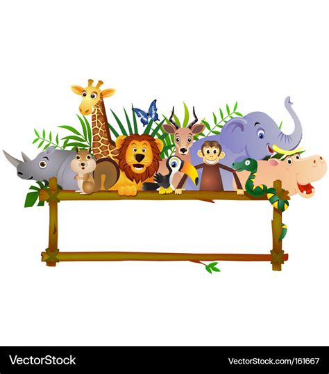 Animal cartoon group Royalty Free Vector Image