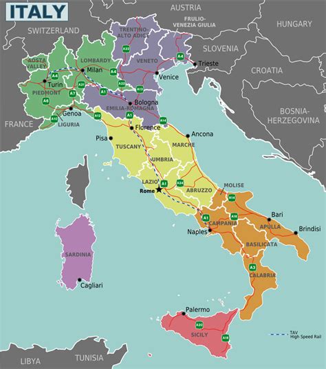 Italy Regions Map • Mapsof.net