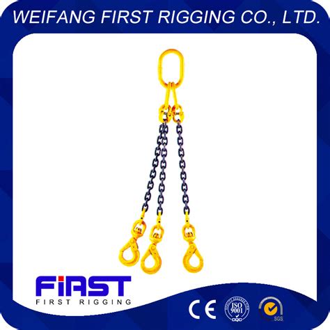 Grade 80 Lifting Safety Factor Three Legs Chain Slings - China Lifting Chain Sling and Chain ...