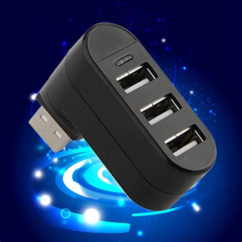 NOYOKERE Rotatable High Speed 3 Port USB HUB 2.0 USB Splitter Converter Adapter For Notebook ...