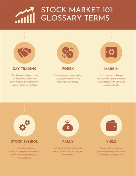 Glossary for Stock Brokers Infographic Template