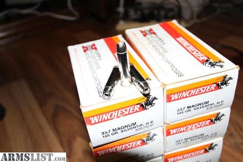 ARMSLIST - For Sale: Winchester 357 Magnum 145 GR Silvertip H.P.Ammo