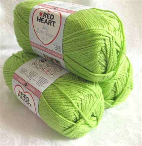 LIME green yarn worsted weight Red Heart Soft yarn by crochetgal