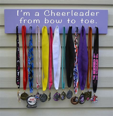 Cheerleader Medal Bow Display,Holder,Hanger,1087 From Bow to Toe Cheer ...