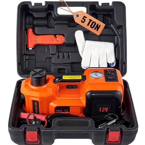 VEVOR Portable 5 Ton Electric Hydraulic Car Jack Lift Set, Automatic ...