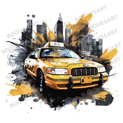 Taxi Cab NYC Watercolor Clipart, Digital Download PNG, Printable, Sublimation, Transparent - Etsy