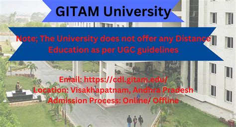 GITAM University Distance Education Admission? Full Details