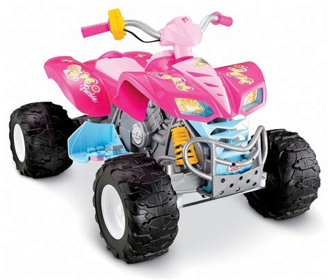 Girls Power Wheels Kawasaki KFX Barbie Traction ATV Quad 4 Wheeler Ride On Pink | eBay