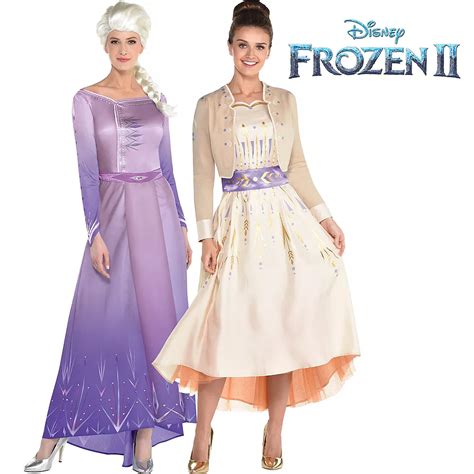 Adult Act 1 Elsa & Anna Couples Costumes - Frozen 2 | Party City