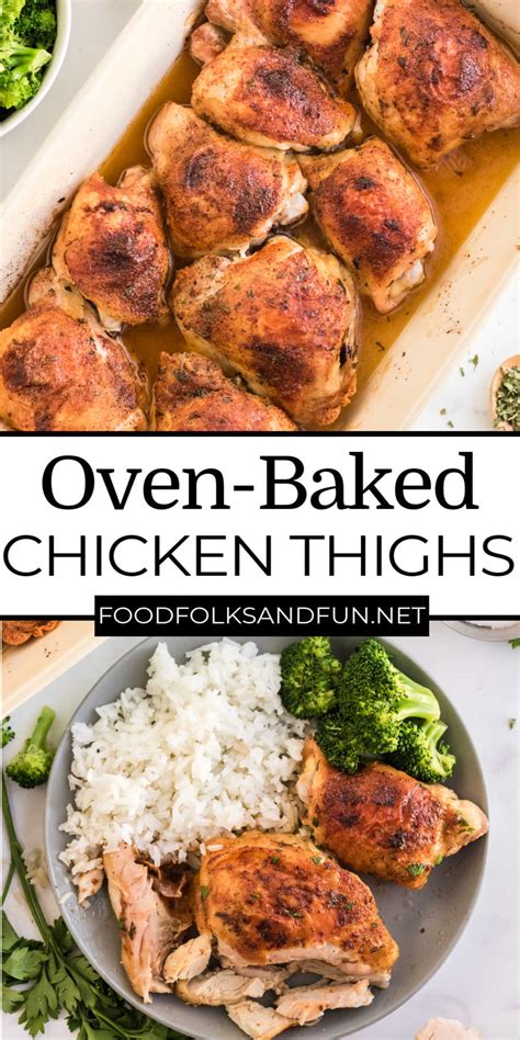 Easy Oven Baked Chicken Thighs in only 40 Minutes! • Food Folks and Fun