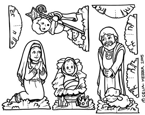 Free Free Nativity Coloring Pages Printable, Download Free Free ...