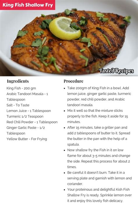 King Fish Shallow Fry Recipe - Surmai Tawa Fry - Tasted Recipes