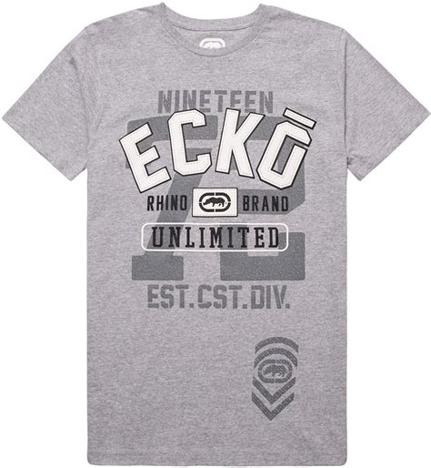 Ecko Unltd. - Ecko Unltd. Mens Shirt Graphic Tee Shirts Active Crewneck Cotton Shirt Grey ...