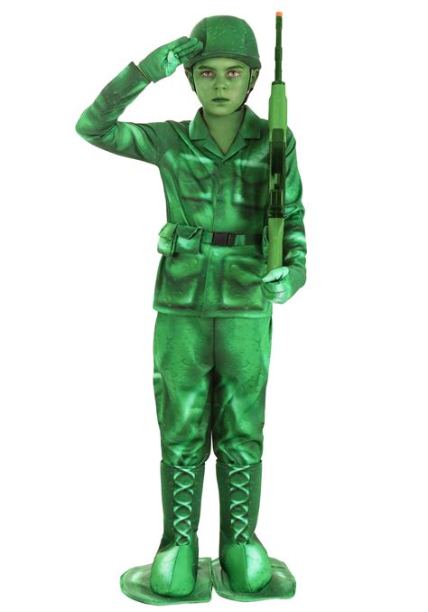 Disfraz de plástico para el ejército verde del ejército para niños ...