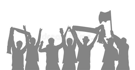 Background of Cheering Fans Stock Illustration - Illustration of ...