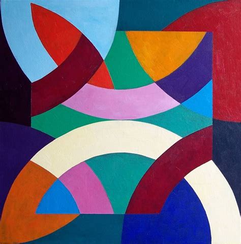 Abstract of Geometric Shapes Painting | Geometric painting, Abstract ...