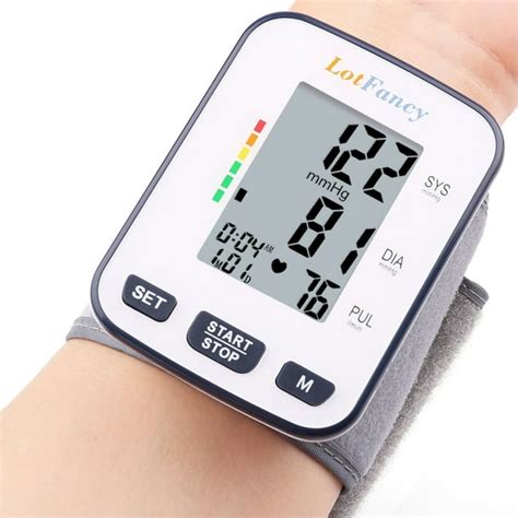 Wrist Blood Pressure Monitor Machine with Portable Case for Home Use, WHO Indicator, 2-User Mode ...