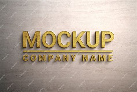 Premium PSD | Marble logo design mockup with lights