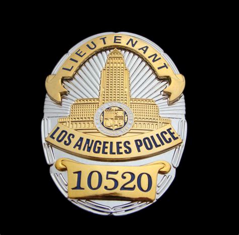 LAPD Los Angeles Lieutenant Police Badge Replica Movie Props No. 1021/ – Coin Souvenir