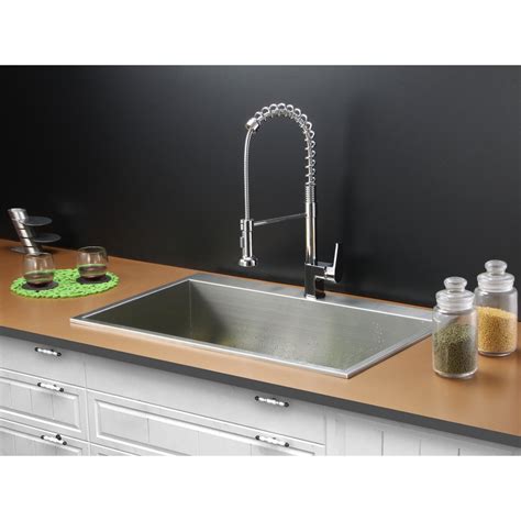 Ruvati 33" x 21" Drop-in Kitchen Sink with Faucet & Reviews | Wayfair