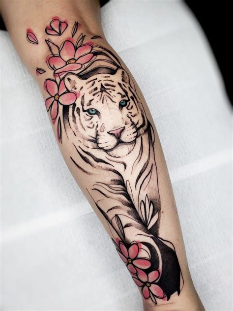 Tiger and Flowers Abstract Tattoo by HammersmithTattoo on DeviantArt