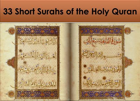 33 Short Surah of Quran | Chapters in the Quran - Quran Mualim