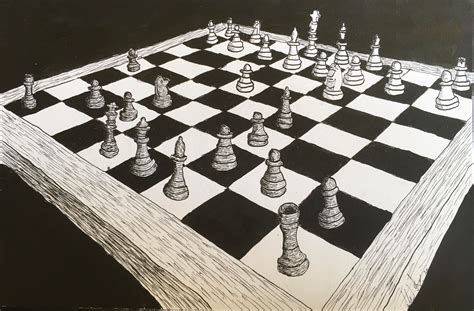 The Stafford Gambit (pen and Ink) : r/chess