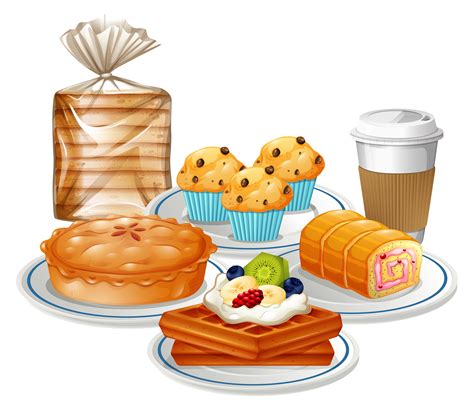 Set of breakfast food 295050 Vector Art at Vecteezy