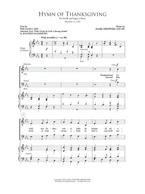 "Hymn of Thanksgiving" Sheet Music - 1 Arrangement Available Instantly ...