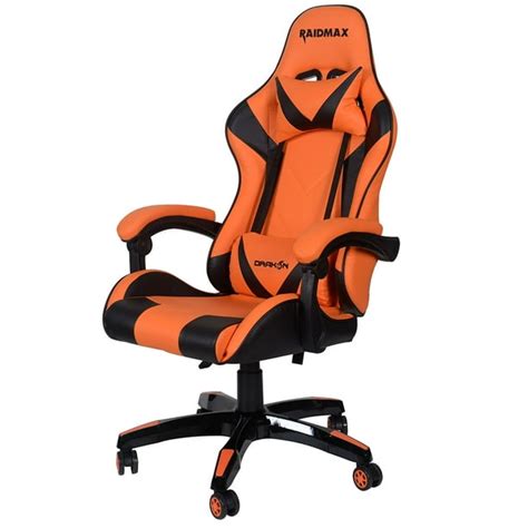 Drakon Gaming Chair Ergonomic Racing Style Pu Leather Bucket Seat, Headrest and Lumber Support ...