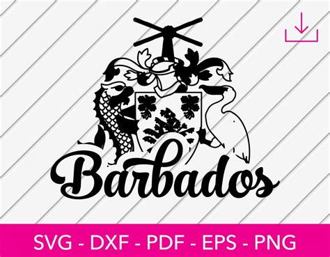 Barbados Svg, Barbados Seal Svg, Barbados Flag Svg, Clipart SVG Cut File PNG DXF Cricut Vector ...