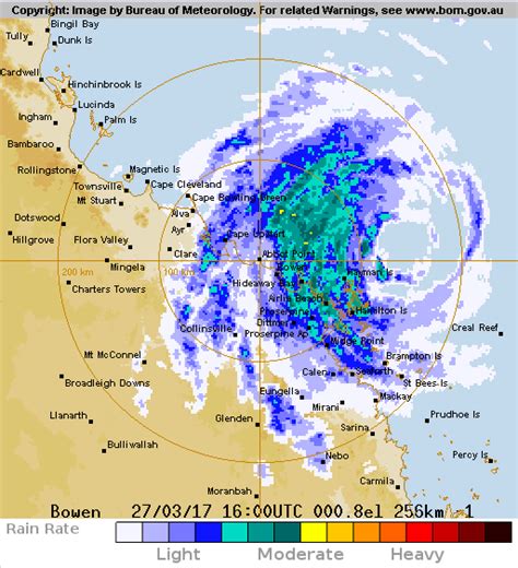 Category 3 Tropical Cyclone Debbie Pounding Queensland, Australia ...