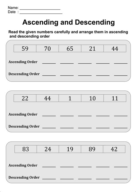 #arrangethenumbers#ascendingorder#descendingorder#numbersworksheet#math#grade1 | Math worksheets ...