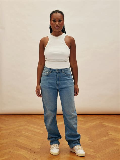 Straight Jeans Mid Blue - Djerf Avenue | Djerf Avenue