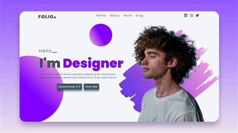 Animated Portfolio Website Template In Html Css Js Personal Website | Hot Sex Picture