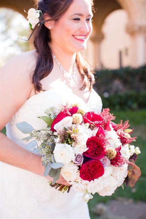 Bouquet with Wine-Colored Flowers