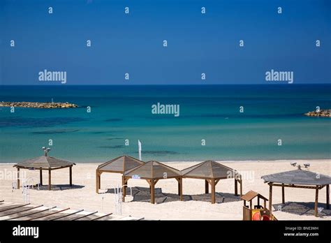 Tel Aviv Hilton Beach Stock Photo - Alamy