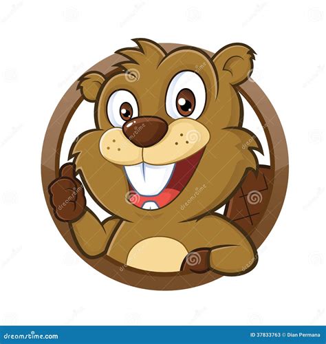 Cartoon Beaver Animal. Brown Cute Beaver Character Design Vector Illustration | CartoonDealer ...