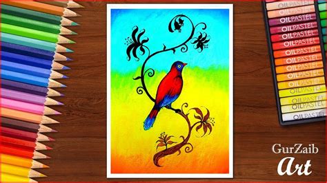 How to draw a colorful bird drawing - step by step (very easy) (With ...