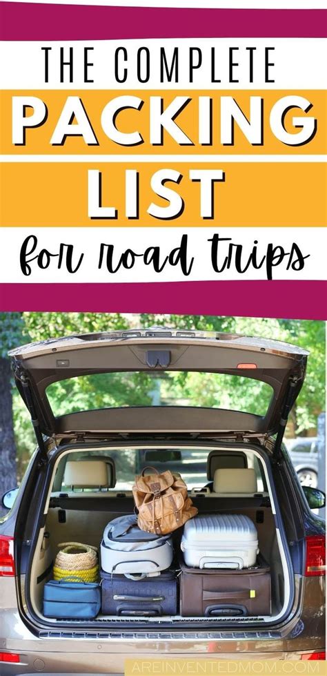 Your Complete Family Road Trip Packing List | Road trip packing list ...