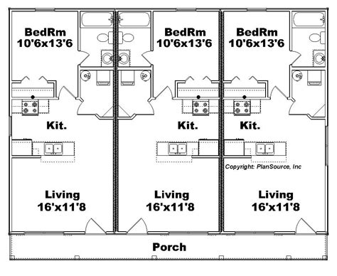 12+ Triplex house plans for narrow lots info